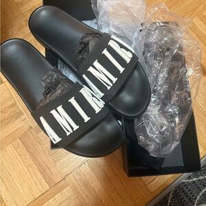 Authentic Mens AMIRI Black Slide Sandals size 12 US /Eur 45